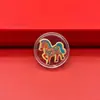Insignias Corporativas Personalizadas Logo Oro Puro 999 Zodiaco Colorido Pegatinas para Teléfono Móvil Pegatinas Doradas Regalos Navideños Venta al Por Mayor