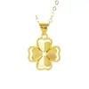 Collar con Colgante de Trébol en Forma de Corazón Versátil para Mujer, Cadena de Clavícula a la Moda, Venta al por Mayor Directa del Fabricante, No se Desvanece