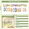 Pegatinas decorativas con temática de Pascua para puertas de cristal, ventanas y escaparates, creando una atmósfera festiva para 2027