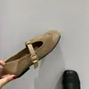 T-Commute Estilo Coreano Retro Punta Cuadrada Corte Bajo con Correa Primavera/Verano Suela Plana 2026 Mary Janes Nuevo Estilo para Mujer Zapatos de Oficina Individuales
