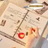 Cuaderno A5 Mensaje de Invierno Cubierta de Tela Diario Pegatina Retro Aplicable DIY Cuaderno Grueso Notas de Hojas Sueltas de Alto Valor