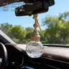 Pingente Aromaterapia para Carro Frasco Vazio, Frasco Difusor de Óleo Essencial para Interior de Carro, Frasco de Perfume Criativo de Vidro com Tampa de Madeira de Lótus Atacado