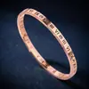 Pulsera Para Mujer Gama Alta Estilo Ins Números Romanos Pulsera de Acero de Titanio Oro Rosa Joyería Pulsera de Acero Inoxidable