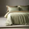 Juego de Ropa de Cama de Satén de Algodón de Fibra Larga de Dos Hilos 100S de Lujo para Hotel, Juego de Cuatro Piezas, Sábana de Cama 100% Algodón, Funda de Edredón, Artículos para el Hogar