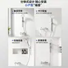 Juego de Ducha Superior Cabei Silver Sin Pared Soporte Magnético para Baño Cabezal de Ducha de Mano Completamente de Cobre