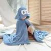 Toalla de Baño para Niños con Bata con Capucha para Niños y Niñas, Secado Rápido y que no se Cae, Manta para Bebés Recién Nacidos