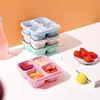 Nuevo Set de Caja de Snacks Transfronteriza de Cuatro Compartimentos, Lonchera, Caja con Compartimentos para Frutas, Caja para Frutos Secos con Compartimentos Separados para Evitar la Mezcla de Sabores, En Stock