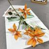 Nueva flor de simulación rama corta clemátide ceremonia de boda decoración de embellecimiento de fondo de salón de bodas arreglo floral botella de comercio exterior ramo en stock