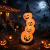 Juego de Jenga de Calabaza Inflable Iluminada de Halloween Decoración para Jardín Exterior Modelo Inflable de Halloween