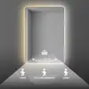 Espejo de Baño Inteligente Montado en Pared Espejo de Baño para el Hogar con Luz, Pantalla Táctil, Antivaho, Espejo Iluminado LED