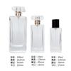 Botella de perfume de cristal transparente, 30 ml, 50 ml, para hidratación, con pulverizador plano, disponible al por mayor, 100 unidades.