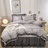 Origem Nantong jardim secreto explosões renda preta conjunto de quatro peças estilo princesa saia de cama 1.5/1.8m cama uma geração de cabelo