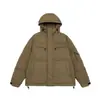 Yidao Vintage 2025 Invierno Nuevo Retro Americano con Capucha Estampado Ropa de Trabajo Chaqueta de Plumas para Hombre Suelta Abrigo de Plumas 90