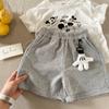Pantalones cortos para niños 2025 entrecerrando los ojos verano nuevo niños y niñas pantalones cortos de dibujos animados tridimensionales pantalones casuales para bebé moda