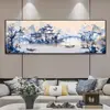 Puente Azul Nieve de Primavera Tinta Jiangnan Punto de Cruz 2024 Nuevo Hilo Bordado Paisaje de Sala de Estar Estilo Antiguo Hecho a Mano Bordado Propio