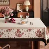Mantel de comedor retro francés 2026, sensación de lujo ligero y alta gama, mantel para mesa de centro, impermeable, a prueba de aceite, lavable, cubierta de mesa resistente al calor