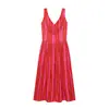 BZL Comercio Exterior Transfronterizo 2026 Nuevo Estilo Europeo y Americano Vestido de Verano con Nudo Hebilla Correa Rayada 2680311 Color