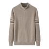 Cárdigan de cachemira con cremallera para hombre, cuello alto, suéter grueso de moda, abrigo, ropa exterior casual de moda, punto al por mayor