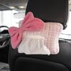 Caja de pañuelos estilo Chanel caja de reposabrazos para coche caja de pañuelos colgante para asiento creativa diosa coche caja de papel para coche
