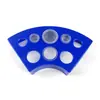 Soporte de Paleta de Colores de Plástico en Forma de Abanico con 8 Agujeros, Soporte de Exhibición de Tazas para Mezclar Colores, Juego de Soportes para Tazas de Color, Bandeja para Tatuajes, Materiales de Color para Tatuaje y Bordado