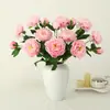 Flor de Peônia Flor de Peônia Artificial Flor de Peônia 2 Flores 1 Botão Galho Único Transfronteiriço Decoração de Casa Casamento Enfeites Produtos Acabados de Alto Padrão Atacado