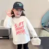 Top Casual Lindo para Niñas, Nueva Camiseta Base de Manga Larga Transpirable de Algodón Puro con Estampado de Dibujos Animados para Primavera y Otoño