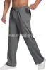 Moda Callejera de Verano para Hombre Color Sólido Cordón Pantalones Rectos Jogger Pantalones de Chándal Versátil de Moda En Stock