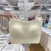 Camisola de Gofre y Burbujas Sin Costuras Estilo Coreano Más Vendida Top sin Mangas Dulce Anti-Exposición Cómoda Versátil Camisola Blanca