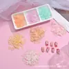 Accesorios Transfronterizos para Uñas Reno Navideño Nuevo Arte de Uñas Ciervo Colorido Tridimensional Resina Uña Portadora de Uñas Accesorios Fábrica