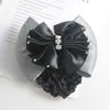 Flor de pelo azul a rayas para mujer, red profesional para el pelo de enfermera, accesorios para el pelo de trabajo en hotel y banco, pinza para el pelo, flor de pelo al por mayor