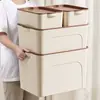 Caja de almacenamiento estilo crema para ropa del hogar y artículos varios, caja de almacenamiento móvil al por mayor para bocadillos y juguetes, caja de almacenamiento de gran capacidad