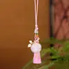 Nuevo Colgante de Brocado Song Estilo Chino Producto Terminado, Colgante de Cuerda Portátil de Brocado Song con Forma de Caqui, Adorno Portátil Retro Hanfu para Manualidades