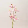 Home Flower Arrangement Ornament 5-Head Vanda Orchid Phalaenopsis Orchid Artificial Flower Silk Flower Fake Flower Green Plant Entrance Hall Floor Flower Arrangement