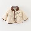 2025 Nuevas Prendas Exteriores Gruesas de Algodón Estilo Coreano para Niños de Invierno, Pequeñas Prendas Exteriores de Moda con Solapa para Bebés Niños, Ropa para Niños de Otoño e Invierno al por Mayor