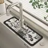 Tapete para Torneira Macio de Terra de Diatomáceas Banheiro Absorvente Secagem Rápida Tapete Bancada de Pia de Banheiro Cozinha Tapete para Vaso Sanitário