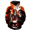 Europa e Estados Unidos comércio eletrônico transfronteiriço novos coletes de Halloween Coletes de impressão digital 3D Coletes com capuz de outono e inverno da Amazon