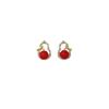 Aretes simples retro de calabaza roja, diseño de nicho, temperamento, moda, exquisitos, lujosos, de alta gama, versátiles