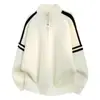 Suéter de cuello alto con media cremallera para niños y adolescentes, estilo nuevo para otoño e invierno, para estudiantes de secundaria y preparatoria, capa base de punto, ropa de hombre de moda