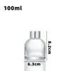 Botella Difusora de Aroma de Vidrio Transparente Creativa para Hogar, Dormitorio y Baño, Decoración de Botella de Fragancia con Campana Colgante