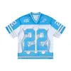 Ropa de Hombre Jie Zhan Estilo Americano Malla Burdeos Manga Corta de Béisbol 2026 Primavera/Verano Nuevo Top de Malla Retro Callejero con Cuello en V