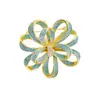 Broche de cobre com zircônia e flores de alta qualidade, estilo coreano, criativo, atmosférico, casaco, cheongsam, acessórios de vestuário, baú de casamento