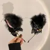 Collar de banda para el cabello con orejas de gato y campana, accesorios sexys para el cabello, tarjetas para el cabello, linda joyería para cabeza de conejo y gato montés blanco para mujer