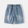 2026 Novo Verão Shorts Infantis Roupas de Verão para Meninos para Crianças Maiores e Bebês Shorts Jeans de Trabalho de Verão