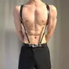 Lencería sexy Loubei con doble tirante, traje de bondage de cuero, body de una pieza integrado con correas versátiles