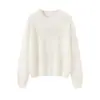 Elegante camisa de protección solar para mujer, de punto de bambú calado, manga larga, top casual, cobertura única y hermosa, nueva
