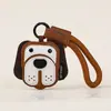 Llavero Creativo de Cuero de Alta Gama Exquisito para Cachorro Colgante de Bolsa de Perro de Dibujos Animados Lindo Accesorios Pequeños Regalos