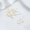 Accesorios de gancho para la oreja de acero de titanio que no se decoloran acero inoxidable simple clásico gancho para la oreja hecho a mano aretes DIY material para aretes de mano