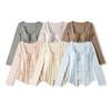 7635-25 Nuevo Estilo de Verano para Muñeca Americana Estilo Dulce Elegante y Suave Cárdigan de Manga Larga Traje de Dos Piezas con Tirantes Pequeños