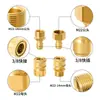 Kit de conexão rápida para lavadora de alta pressão Conector de conexão rápida para mangueira 3/8 Cabeça macho e fêmea de latão 1/4 Conjunto de quatro peças