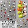 Pequeñas pegatinas adhesivas impermeables de relieve tridimensional 5D, patrón pequeño de dibujos animados, pegatinas decorativas para uñas, pegatinas para uñas de estilo nacional